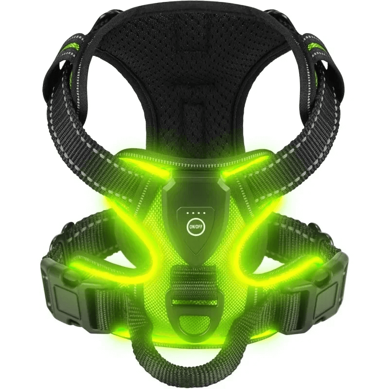 Rechargeable LED Glowing Dog Harness-3