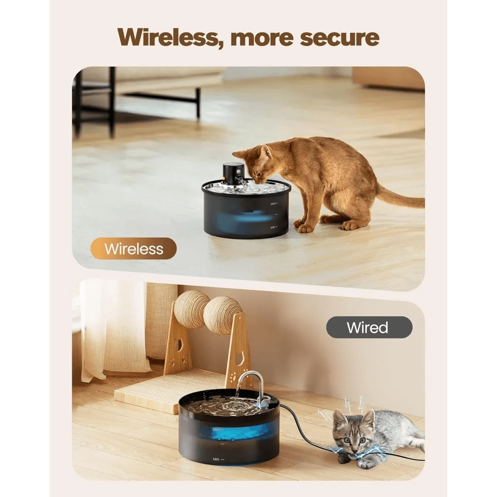 Wireless Pet Drinking Fountain Bowl