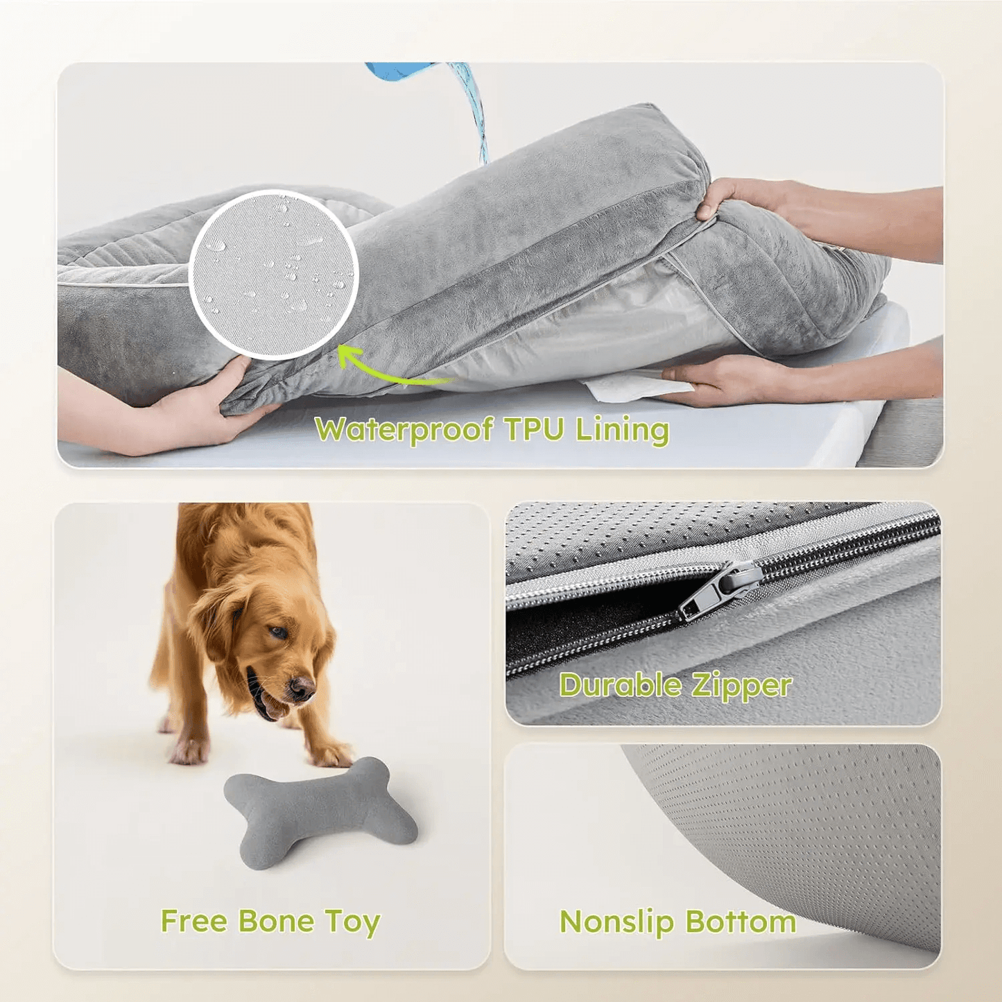 Memory Foam Washable Orthopedic Pet Bed