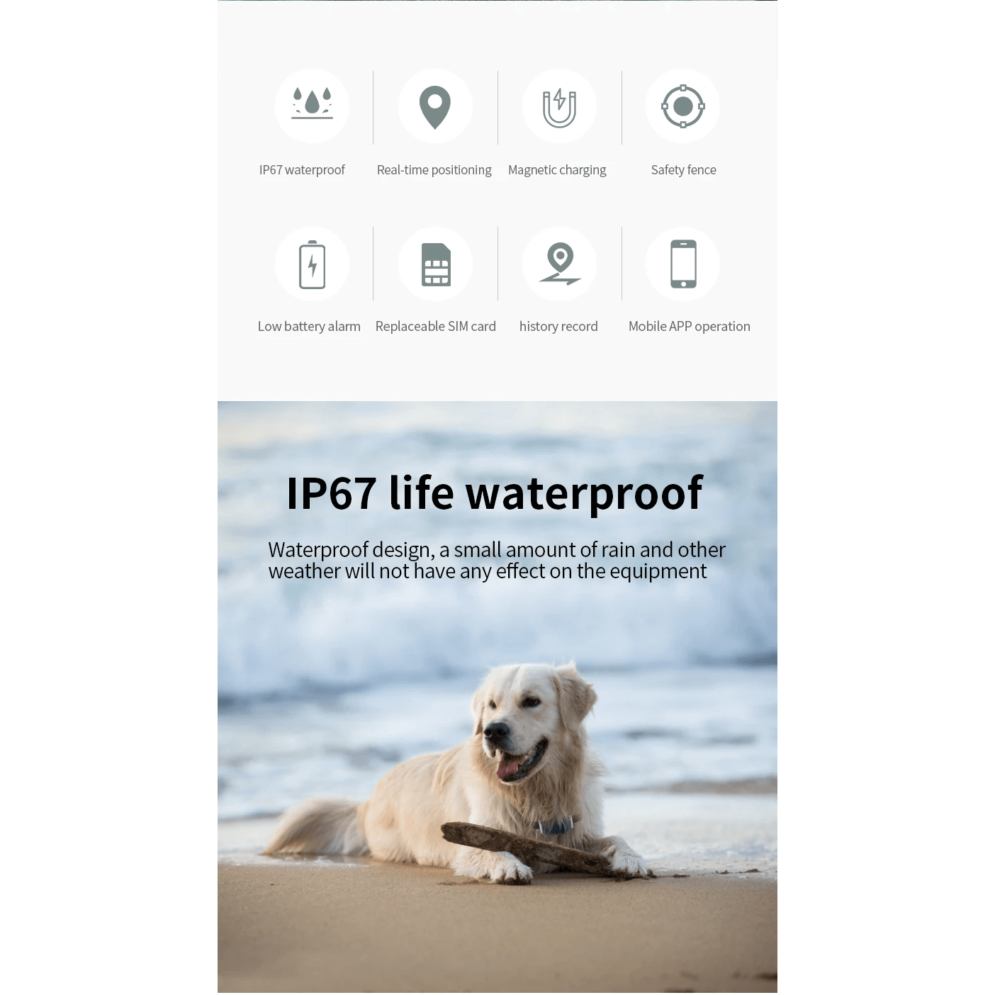 GPS locator for dogs and cats